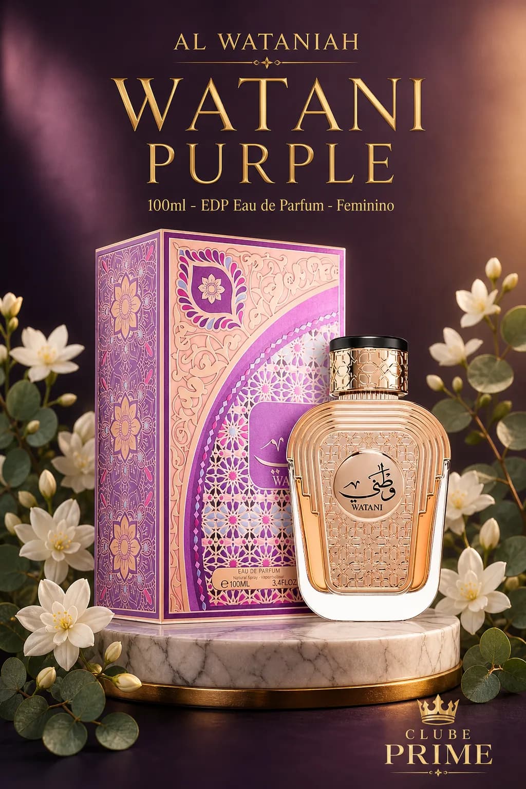 Perfume Árabe Al Wataniah Watani Purple 100ml